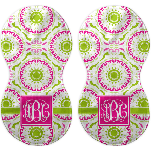 Pink & Green Suzani Peanut Shaped Burps - Approval