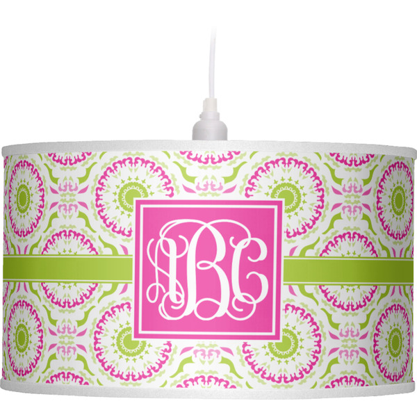 Pink & Green Suzani Pendant Lamp Shade