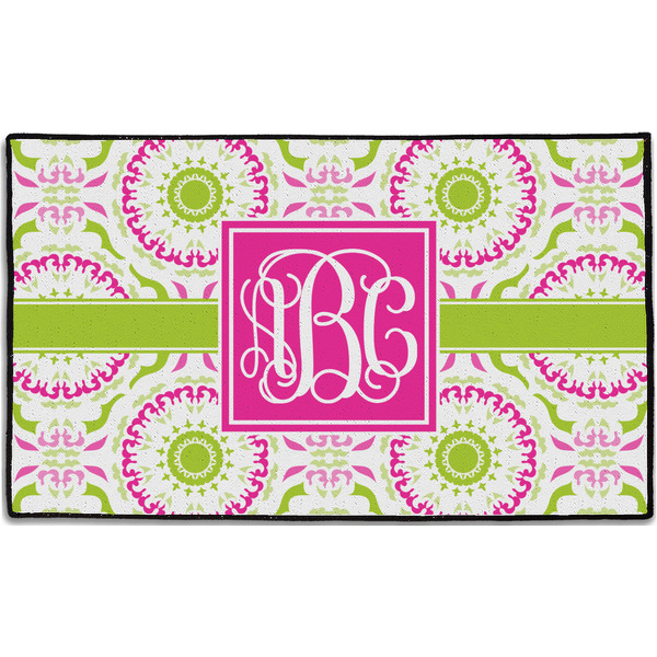 Custom Pink & Green Suzani Door Mat - 60"x36" (Personalized)