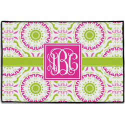 Pink & Green Suzani Door Mat - 36"x24" (Personalized)