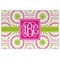 Pink & Green Suzani Laminated Placemat w/ Monogram