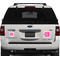 Pink & Green Suzani Personalized Square Car Magnets on Ford Explorer