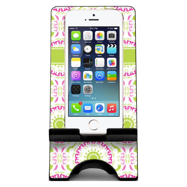 Pink & Green Suzani Phone Stand w/ Phone