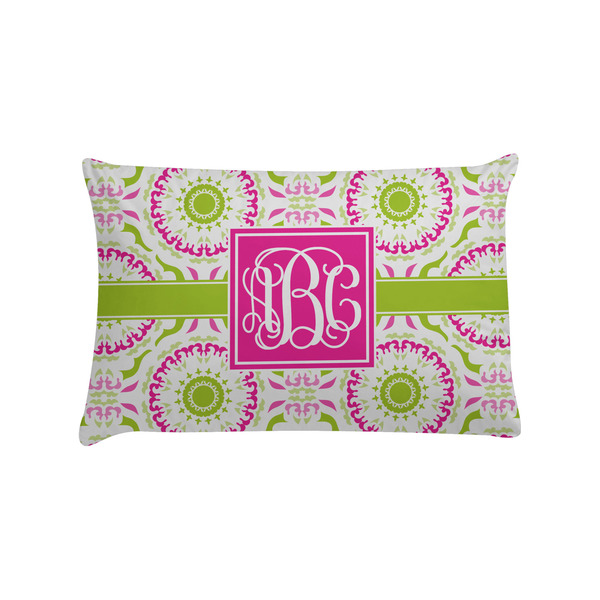 Custom Pink & Green Suzani Pillow Case - Standard (Personalized)