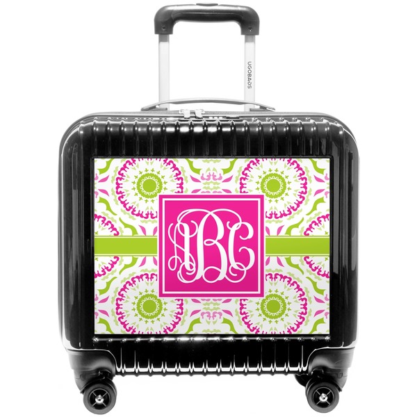 Custom Pink & Green Suzani Pilot / Flight Suitcase (Personalized)
