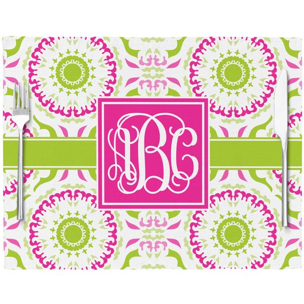 Pink & Green Suzani Placemat with Props