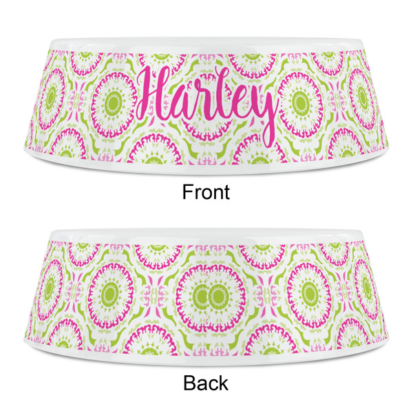 Pink & Green Suzani Plastic Pet Bowls - Small - APPROVAL