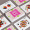Pink & Green Suzani Playing Cards - Front & Back View