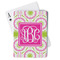 Pink & Green Suzani Playing Cards - Front View