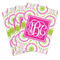 Pink & Green Suzani Playing Cards - Hand Back View
