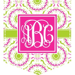 Pink & Green Suzani Iron On Faux Pocket (Personalized)