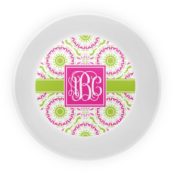 Pink & Green Suzani Melamine Bowl - Center