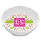Pink & Green Suzani Melamine Bowl - Side and center