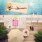 Pink & Green Suzani Pool Towel Lifestyle