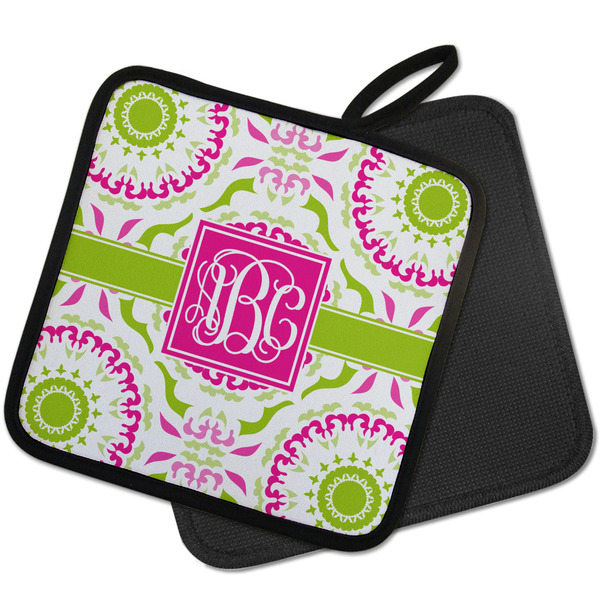Pink & Green Suzani Pot Holders - PARENT MAIN