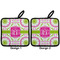 Pink & Green Suzani Pot Holders - Set of 2 APPROVAL
