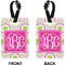 Pink & Green Suzani Rectangle Luggage Tag (Front + Back)