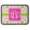 Pink & Green Suzani Iron On Rectangle Patch w/ Monogram