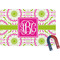 Pink & Green Suzani Rectangular Fridge Magnet (Personalized)