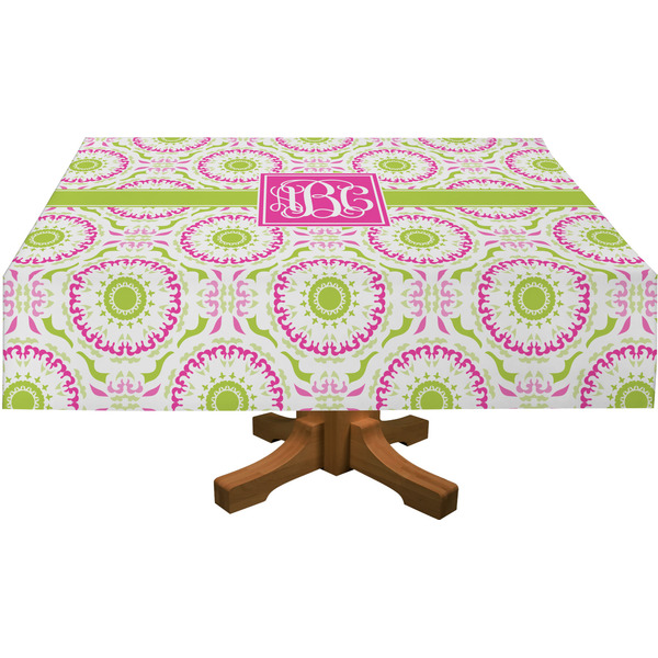 Pink & Green Suzani Rectangular Tablecloths (Personalized)
