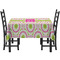 Pink & Green Suzani Rectangular Tablecloths - Side View