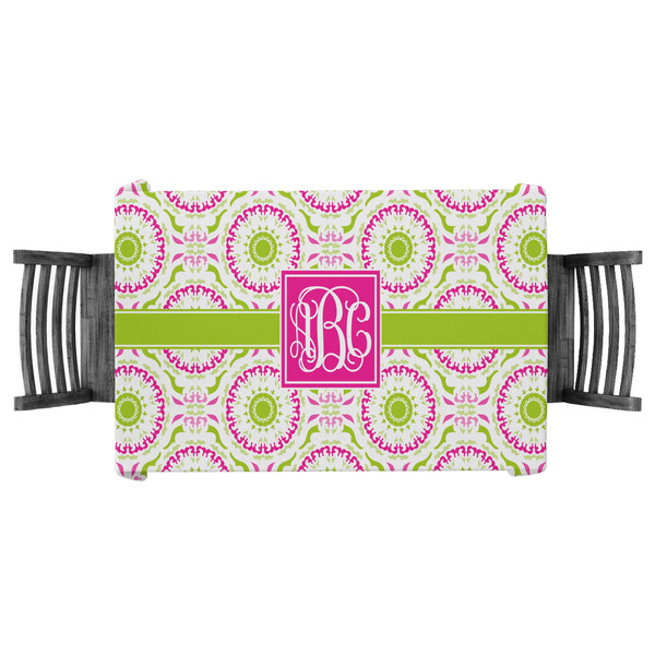 Custom Pink & Green Suzani Tablecloth - 58"x58" (Personalized)