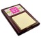 Pink & Green Suzani Red Mahogany Sticky Note Holder (Personalized)