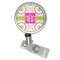 Pink & Green Suzani Retractable Badge Reel (Personalized)