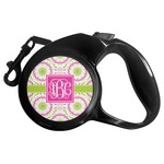 Pink & Green Suzani Retractable Dog Leash - Small (Personalized)