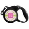 Pink & Green Suzani Retractable Dog Leash - Small (Personalized)