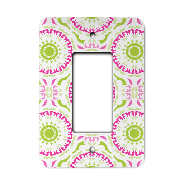 Custom Pink & Green Suzani Rocker Style Light Switch Cover
