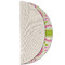 Pink & Green Suzani Round Linen Placemats - HALF FOLDED (single sided)