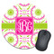 Pink & Green Suzani Round Mouse Pad (Personalized)