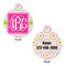 Pink & Green Suzani Round Pet ID Tag - Large - Approval
