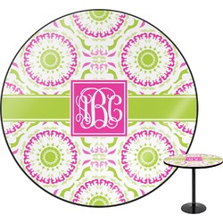 Pink & Green Suzani Round Table - 30" (Personalized)