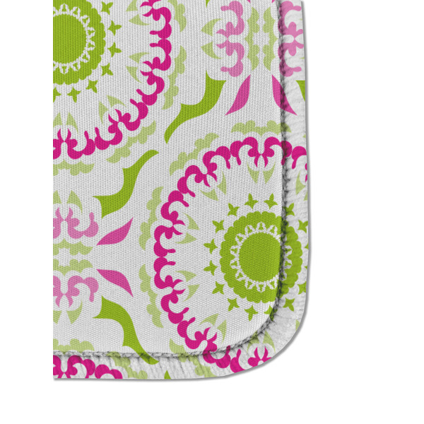 Pink & Green Suzani Sanitizer Holder Keychain - Detail