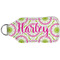 Pink & Green Suzani Sanitizer Holder Keychain - Large (Back)
