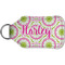 Pink & Green Suzani Sanitizer Holder Keychain - Small (Back)