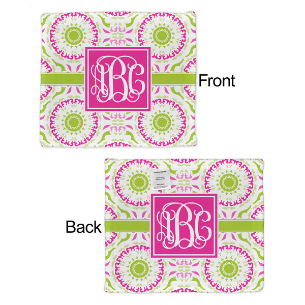 Pink & Green Suzani Security Blanket - Front & Back View