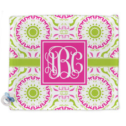Pink & Green Suzani Security Blanket - Single Sided (Personalized)