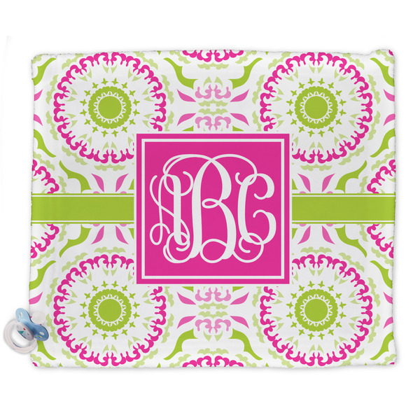 Custom Pink & Green Suzani Security Blanket (Personalized)
