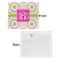 Pink & Green Suzani Security Blanket - Front & White Back View