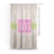 Pink & Green Suzani Sheer Curtain With Window and Rod