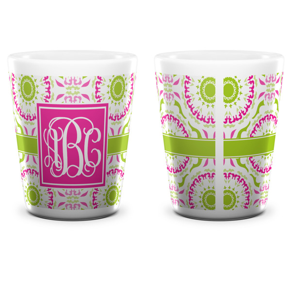 Pink & Green Suzani Shot Glass - White - APPROVAL