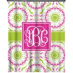 Pink & Green Suzani Extra Long Shower Curtain - 70"x84" (Personalized)