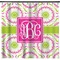 Pink & Green Suzani Shower Curtain - Custom Size (Personalized)