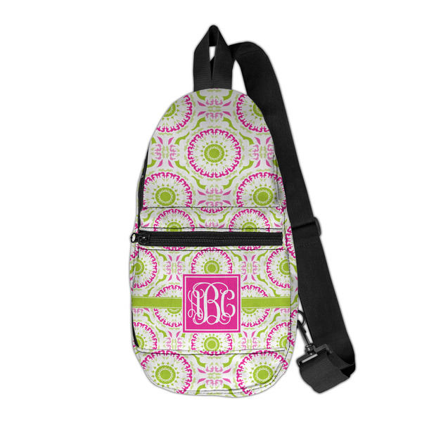 Custom Pink & Green Suzani Sling Bag (Personalized)