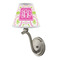 Pink & Green Suzani Small Chandelier Lamp - LIFESTYLE (on wall lamp)