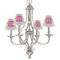 Pink & Green Suzani Small Chandelier Shade - LIFESTYLE (on chandelier)
