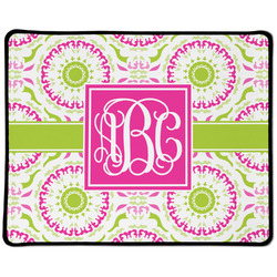 Pink & Green Suzani Large Gaming Mouse Pad - 12.5" x 10" (Personalized)